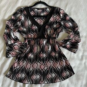 Vtg Cocomo Y2K Retro Babydoll Ribbed Womens Sz PM Tie Waist Top Fairycore